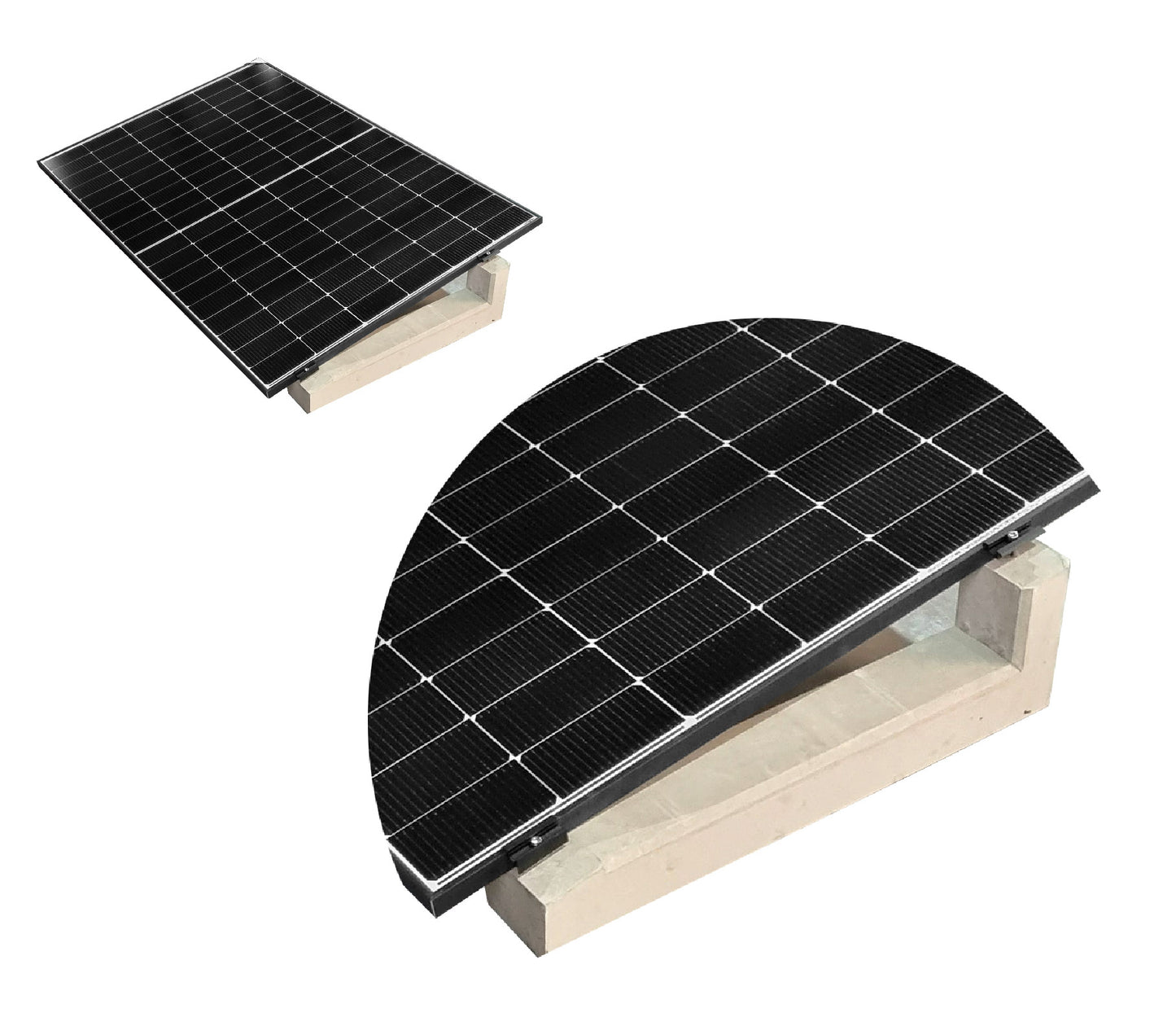 PV Solar Modul Aufständerung aus Beton / Modul Ständer für Freiflächen & Flachdach
