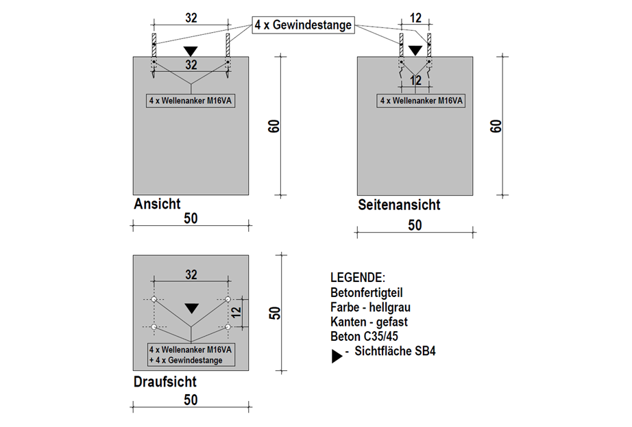Fertigbetonfundament für Hectronic Citea Parkscheinautomat – robust und montagefreundlich