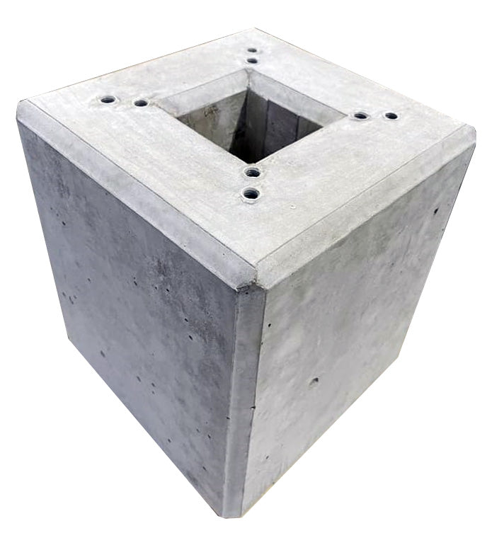 Fertigbetonfundament für Edelstahl-Ladesäulen und Standfüße