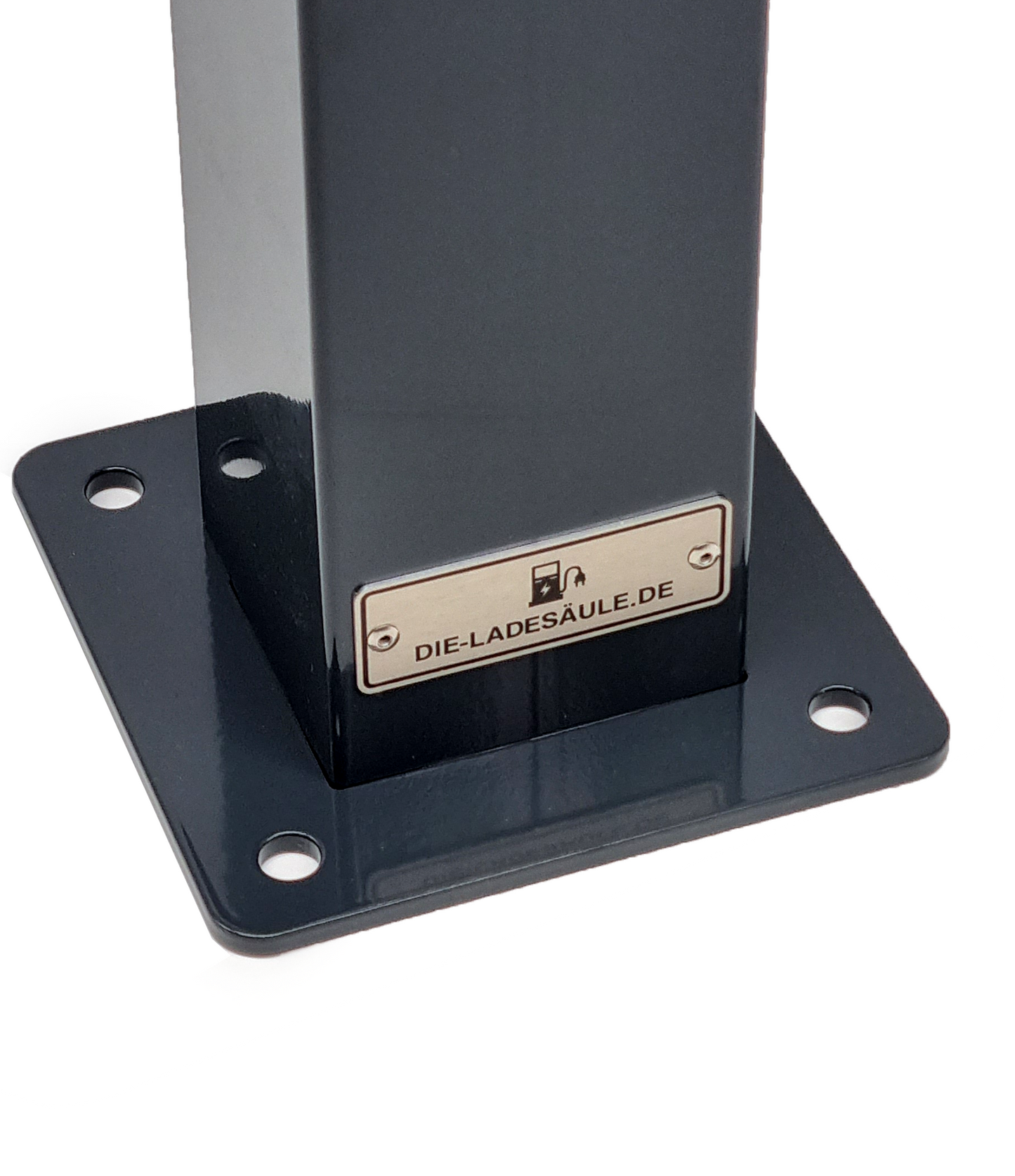 Edelstahl-Ladesäule mit Dach und Kabelhalter für OpenWB Pro-Serie