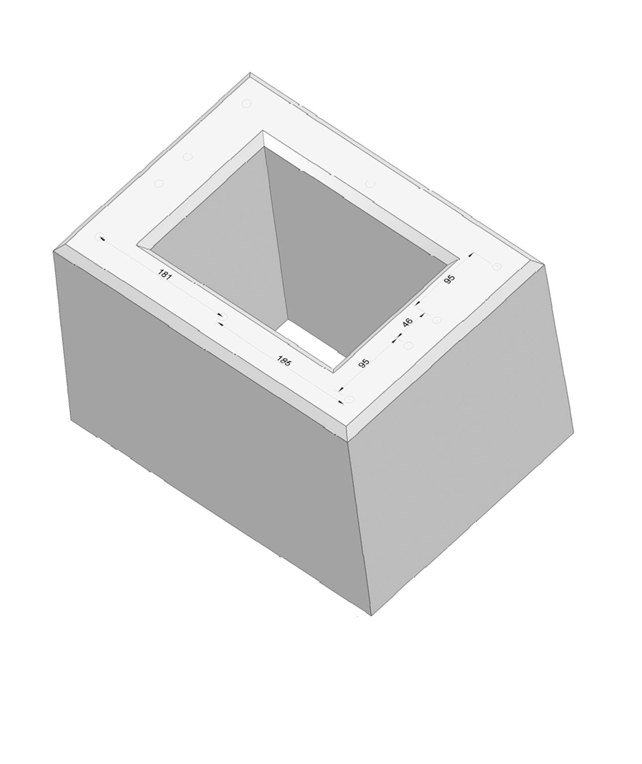 Fertigbetonfundament für KEBA KeContact P20/P30 V3 Doppel Dreieck Standfuß