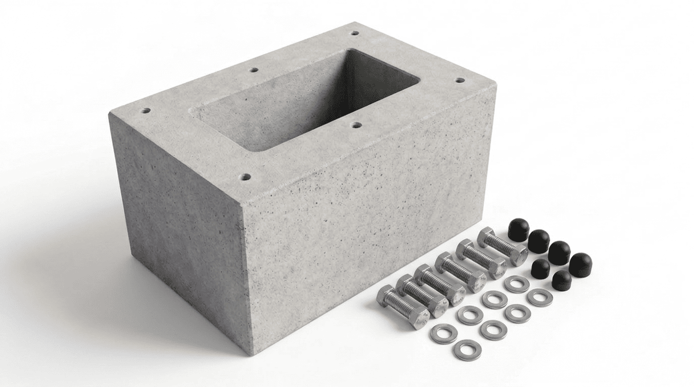 Fertigbetonfundament für KEBA KeContact P20/P30 V3 Doppel Dreieck Standfuß
