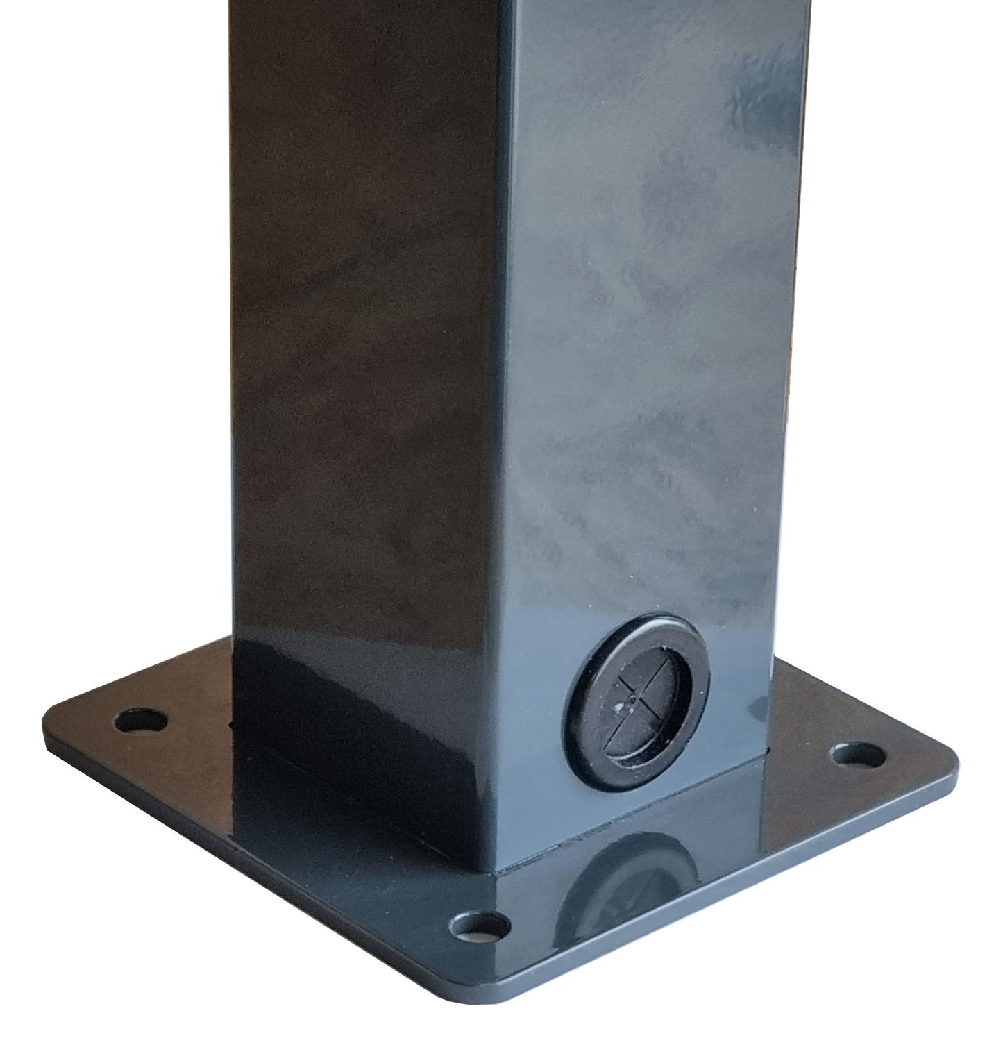 Edelstahl-Ladesäule mit Dach und Kabelhalter für OpenWB Pro-Serie