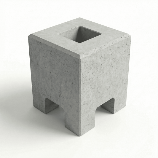 Universal Fertigfundament für Ladesäulen mit Schwerlastankern 600x500x500 mm