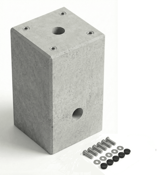 Betonfertigfundament XL 101 kg für Ladesäulen, Standfüße und Stelen