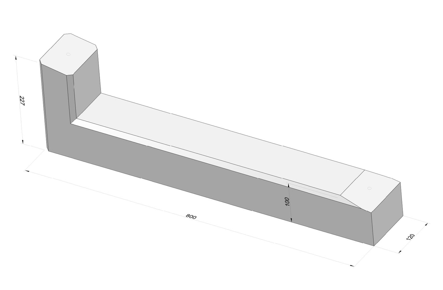 PV Solar Modul Aufständerung aus Beton / Modul Ständer für Freiflächen & Flachdach